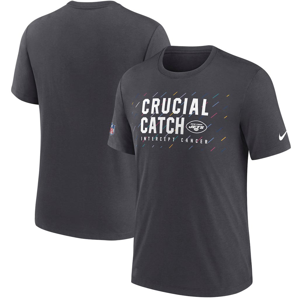 New York Jets Crucial Catch NFL T-Shirt 2025 Rainbow Jets Merch Best Gifts For NFL Fans-1