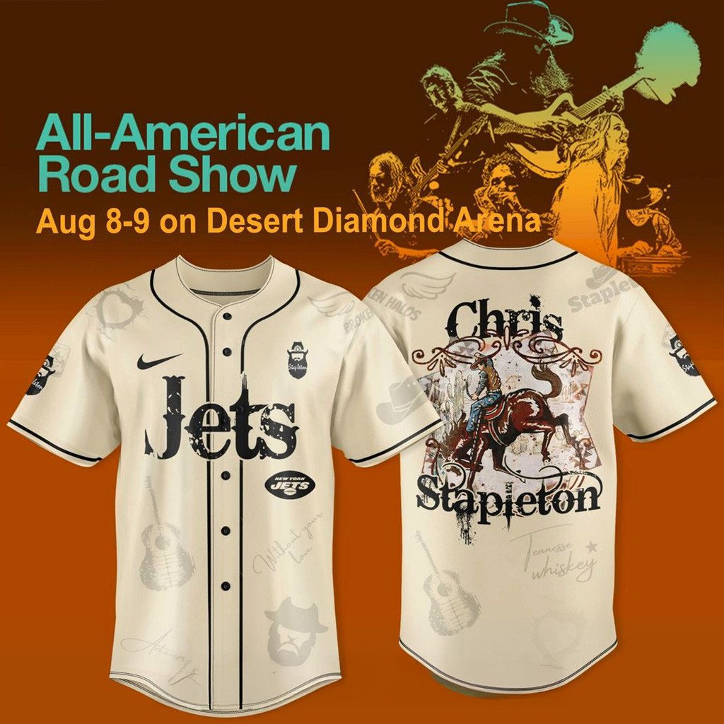 New York Jets X Chris Stapleton All American Road Show 2025 Jersey Jets Merch Him Gifts-1
