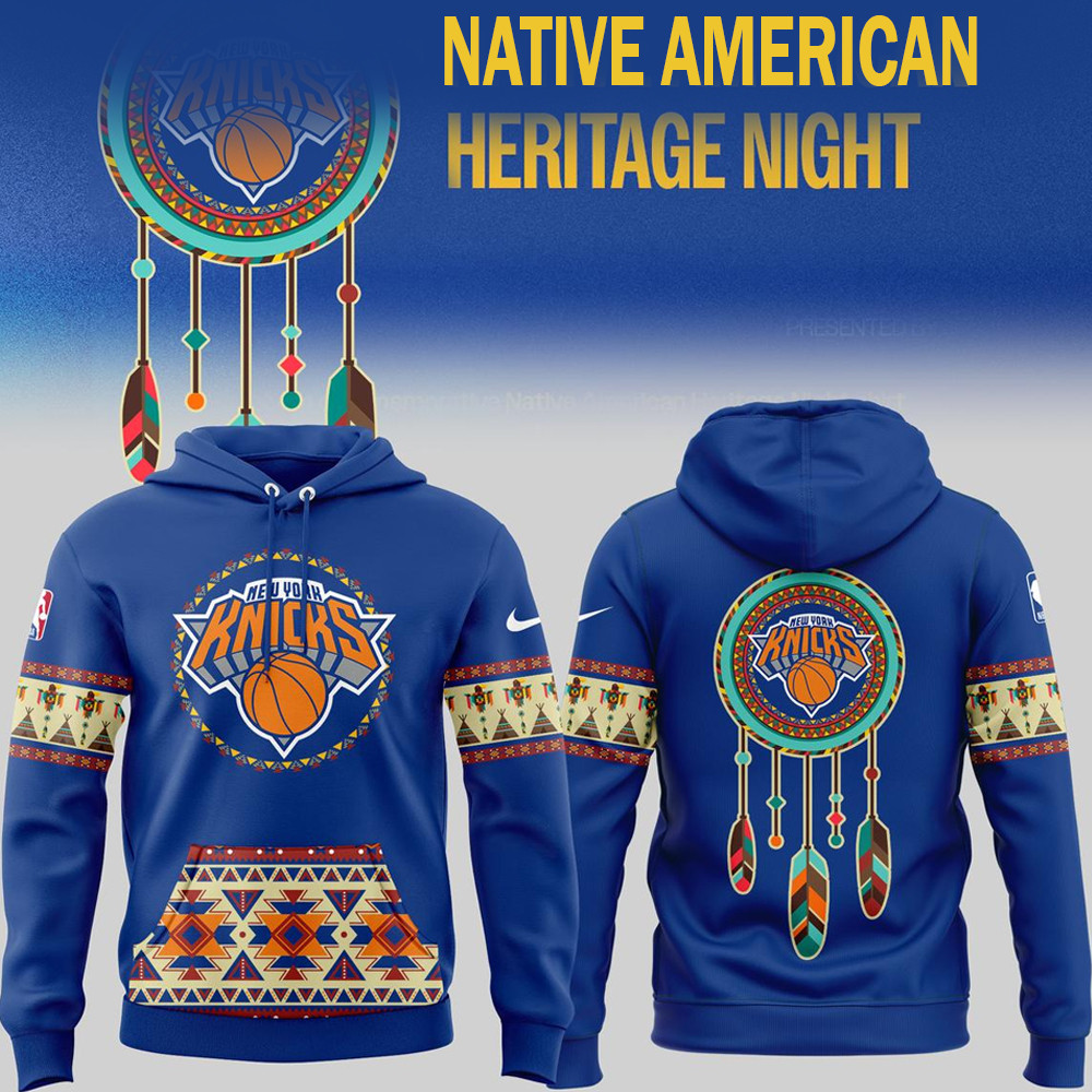 New York Knicks Let's Celebrate 2024 Native American Heritage Hoodie Basketball Fan Gift Ideas-1