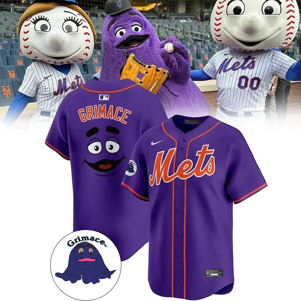 New York Mets Grimace Jersey Presents For Baseball Fans-1