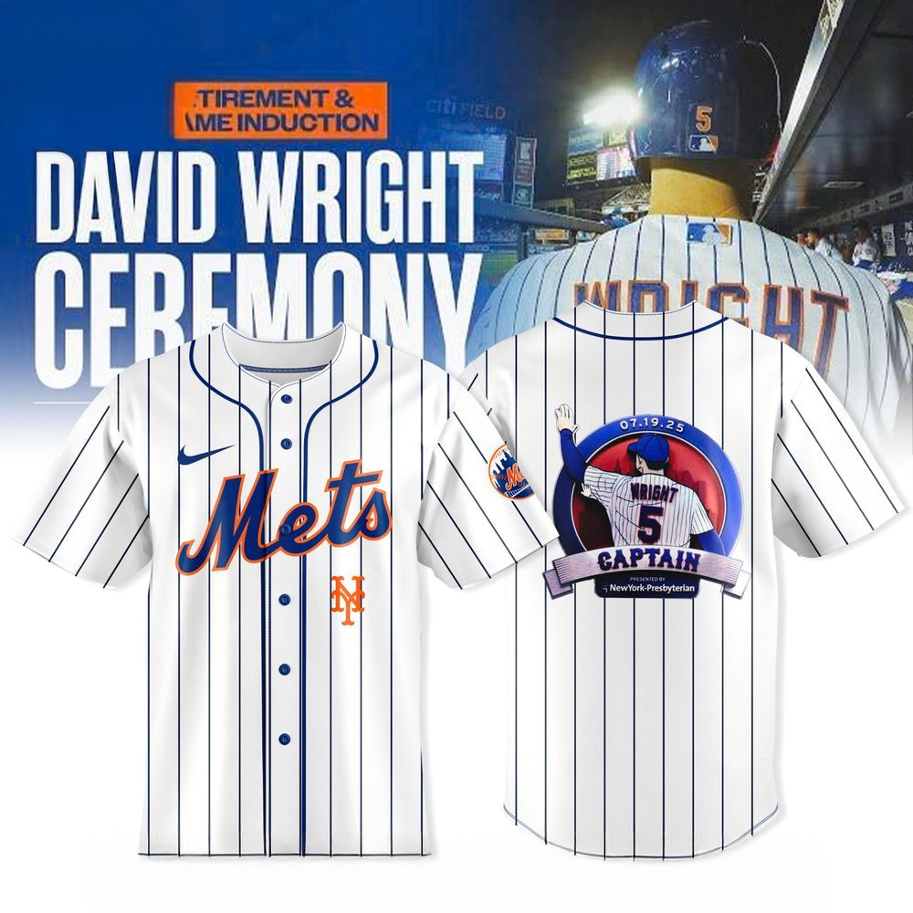 New York Mets Legend David Wright Tribute Baseball Jersey Mets Merch Husband Gifts-1