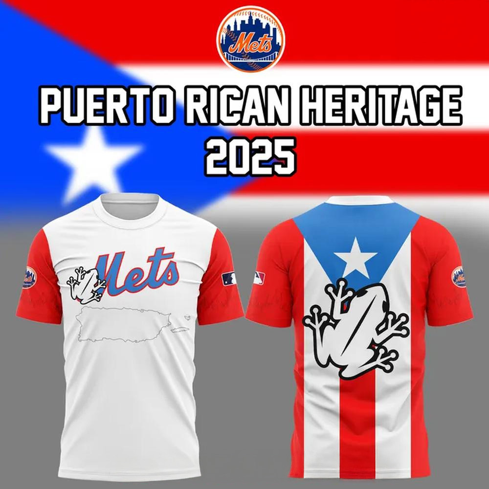 New York Mets Puerto Rican Heritage 2025 T-Shirt New York Mets Merch Awesome Father's Day Gifts-1