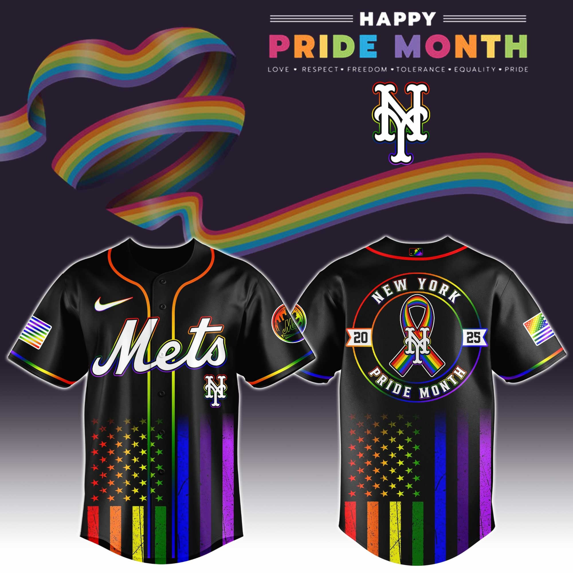New York Mets Special Pride Month Jersey Cool Baseball Gifts-1