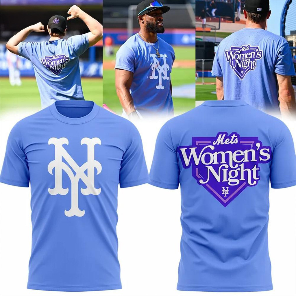 New York Mets Women's Night T-Shirt New York Mets Merch Gifts For Baseball Fans-1