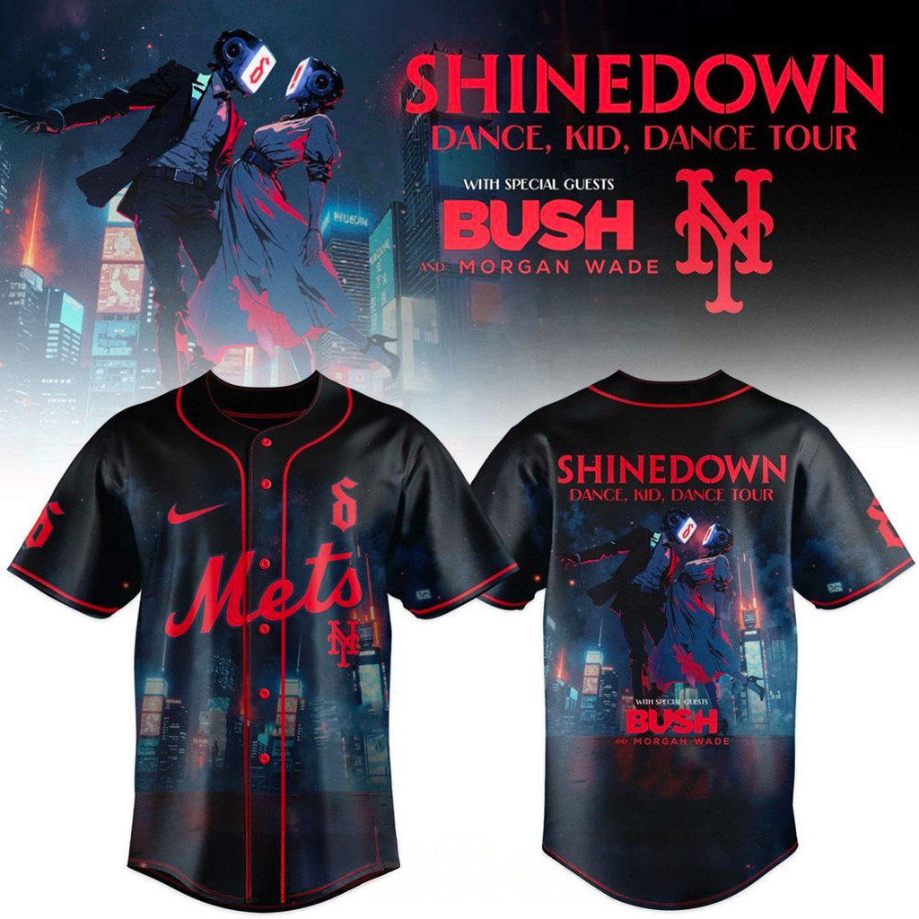 New York Mets X Shinedown Dance Kid Dance Tour Merch 2025 Jersey New York Mets Merch-1