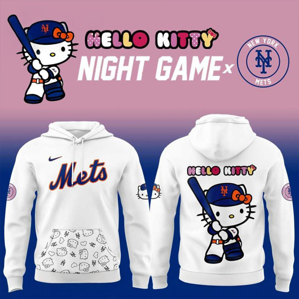 New York Mets x Hello Kitty Night Game Hoodie Awesome Mother's Day Gifts 2025-1