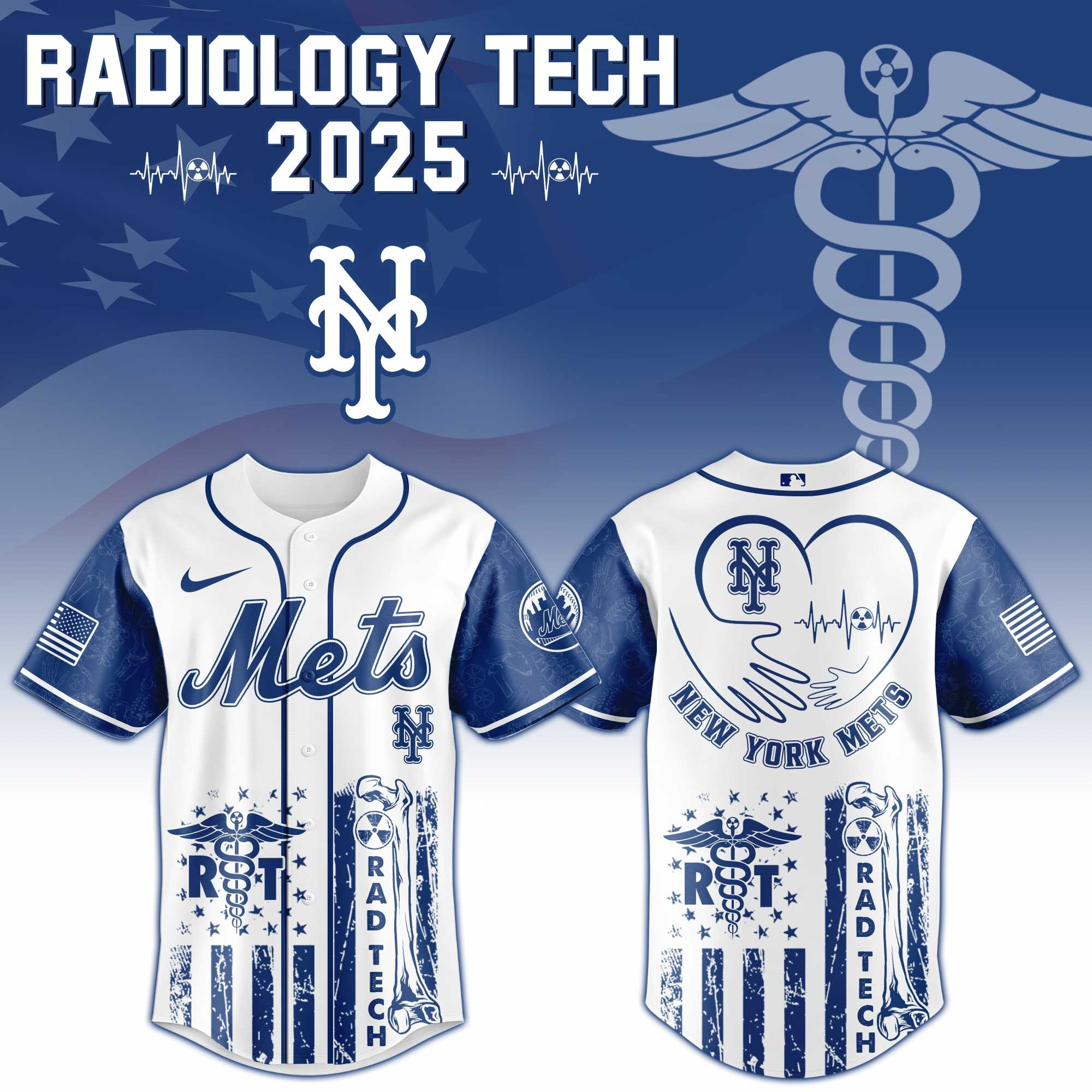 New York Mets x Radiology Tech Night Exclusive Design Jersey New York Mets Merch Dad Gifts-1
