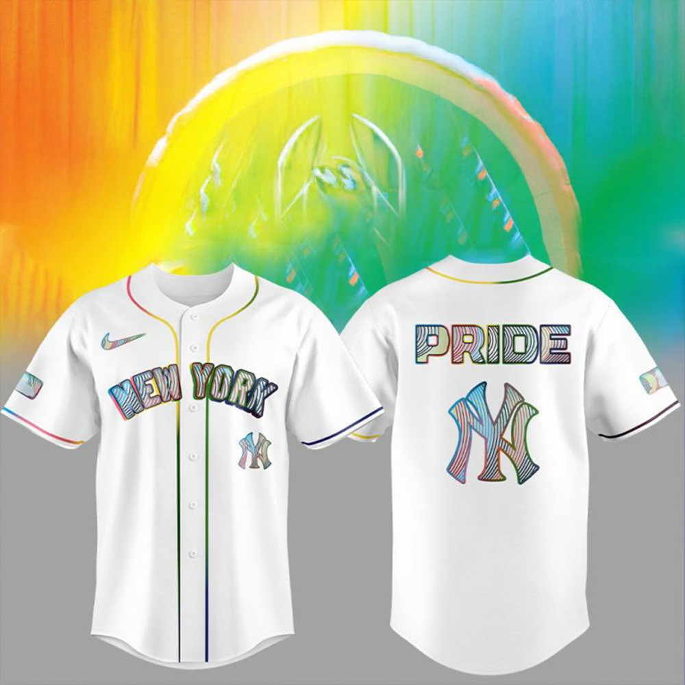 New York Yankees LGBTQ Pride Night 2025 Jersey New York Yankees Merch Perfect Father's Day Gifts-1