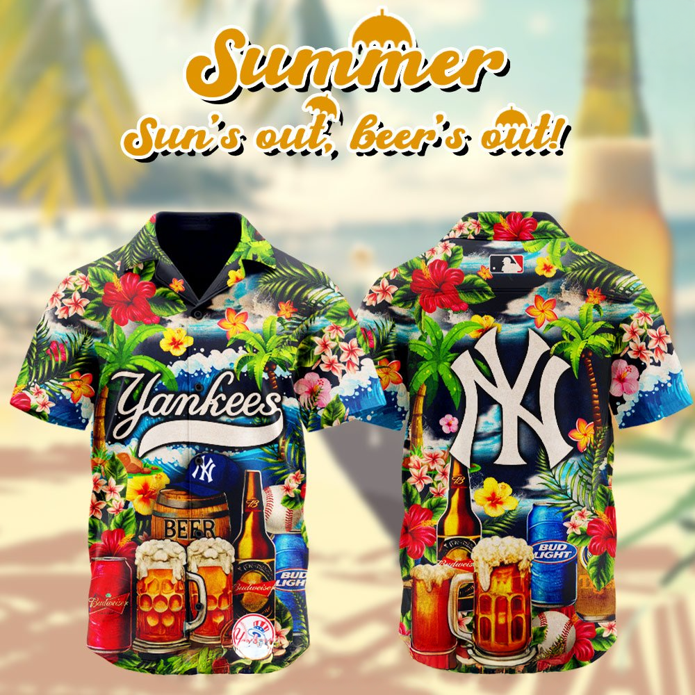 New York Yankees MLB Summer Limited 2025 Hawaiian Shirt New York Yankees Merch Father's Day Gifts-1