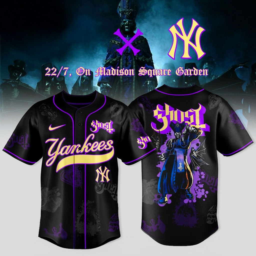 New York Yankees Purple Heart Day Baseball Jersey Yankees Merch Gift Ideas For Dad-1