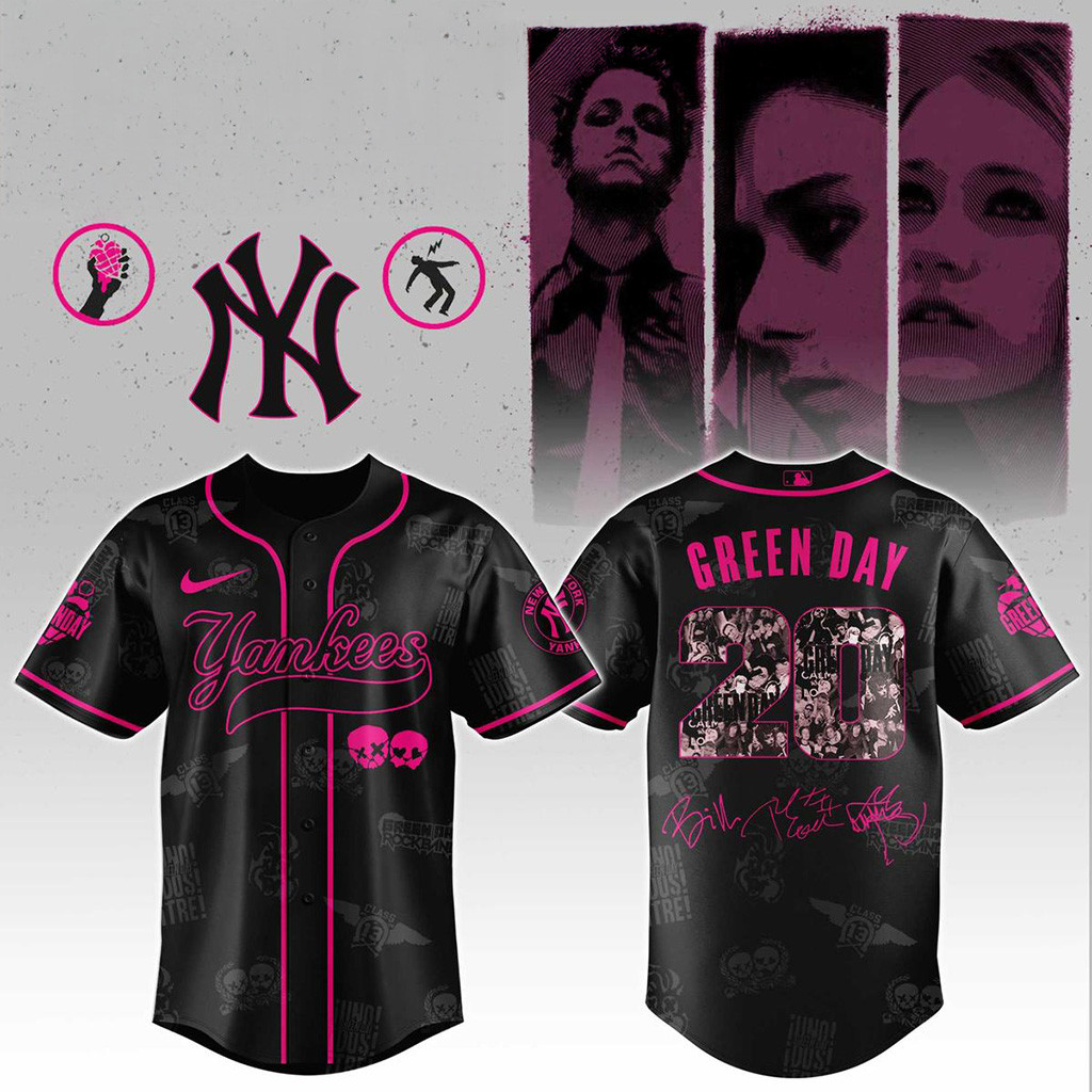 New York Yankees X Green Day 20 Years Of American Idiot 2025 Jersey-1