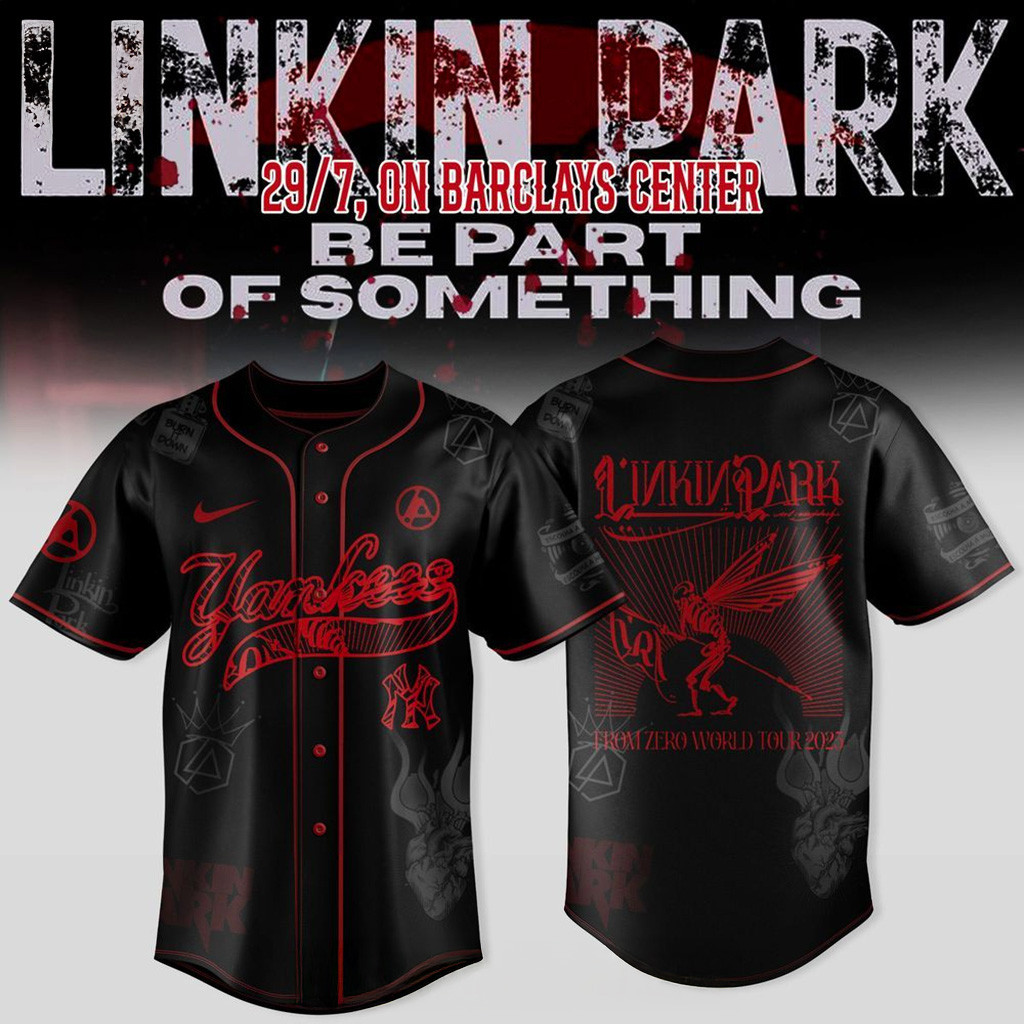 New York Yankees X Linkin Park From Zero World Tour 2025 Jersey Yankees Merch Gifts For Him-1