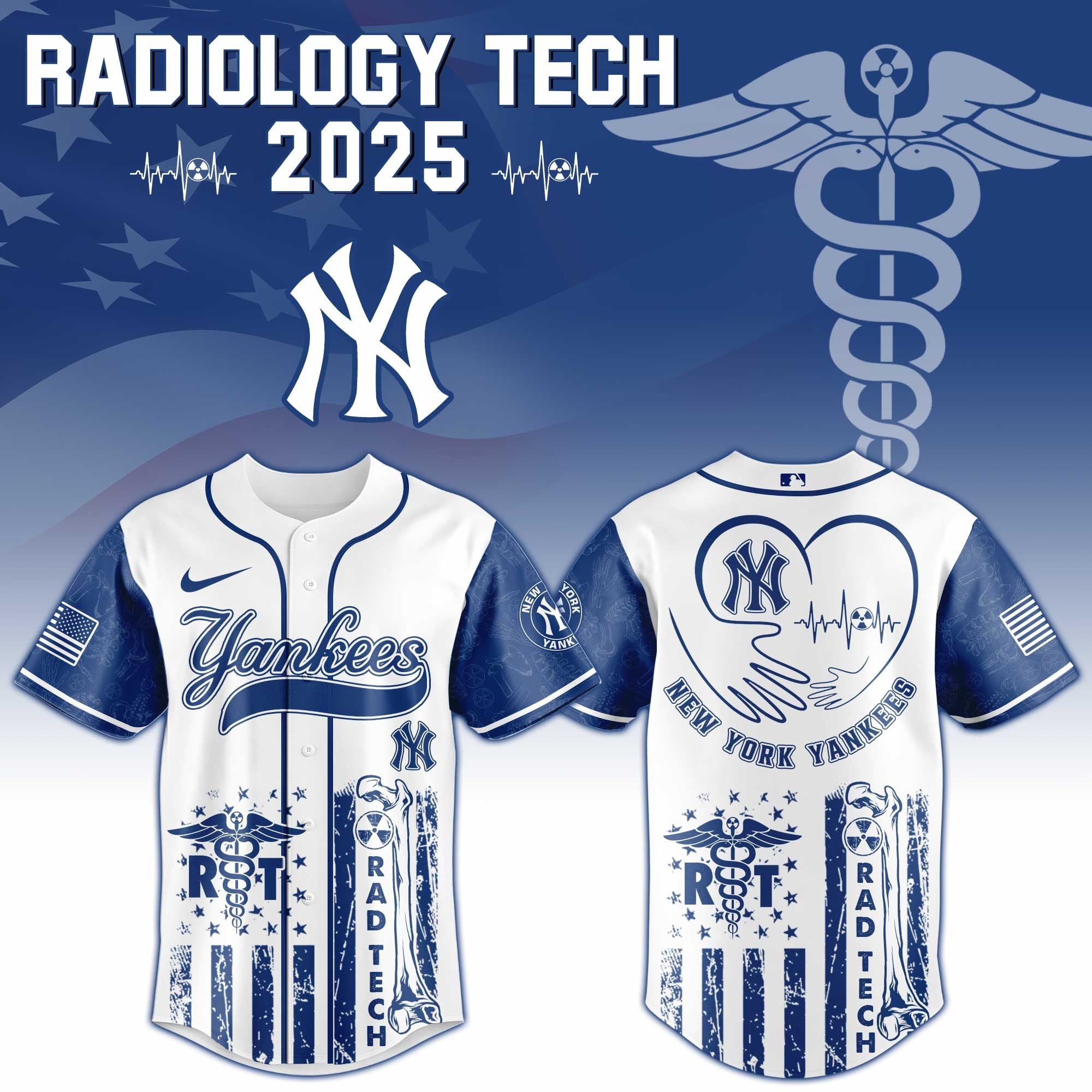 New York Yankees x Radiology Tech Night Exclusive Design Jersey New York Yankees Merch-1