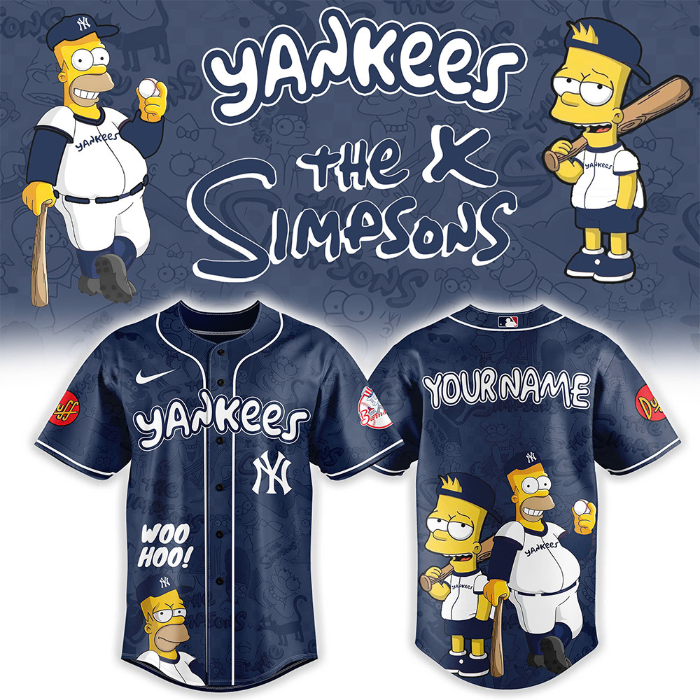 New York Yankees x The Simpsons Heritage Jersey Best Gifts For Baseball Lovers-1 New York Yankees x The Simpsons Heritage Jersey Best Gifts For Baseball Lovers-1
