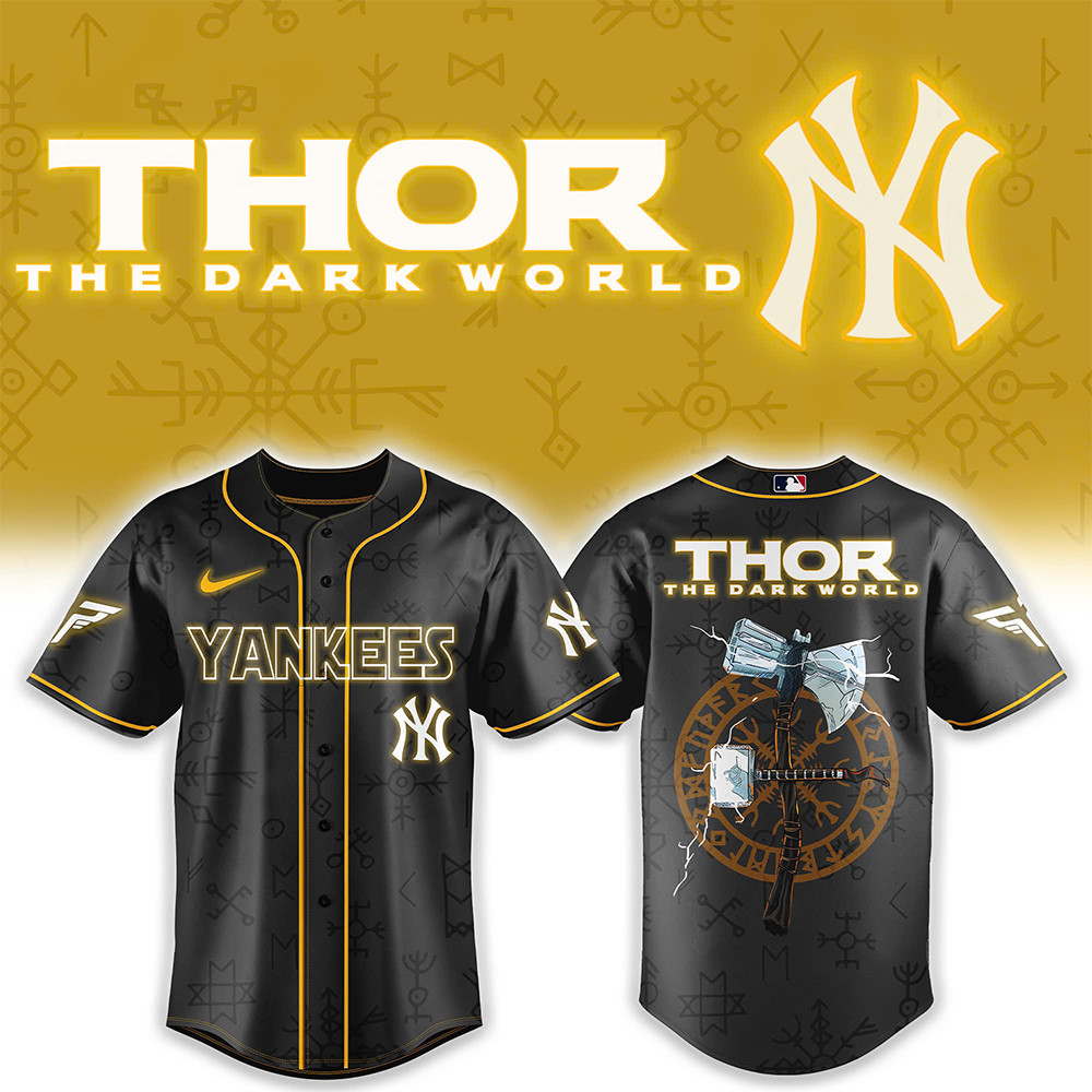 New York Yankees x Thor Avengers Jersey Baseball Team Gift Ideas-1