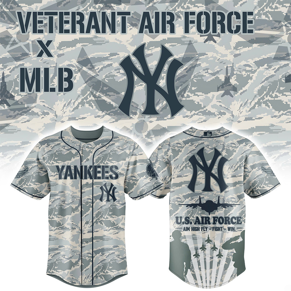 New York Yankees x Veteran U.S Air Force 2025 Baseball Jersey Unique Gifts For Baseball Fans-1