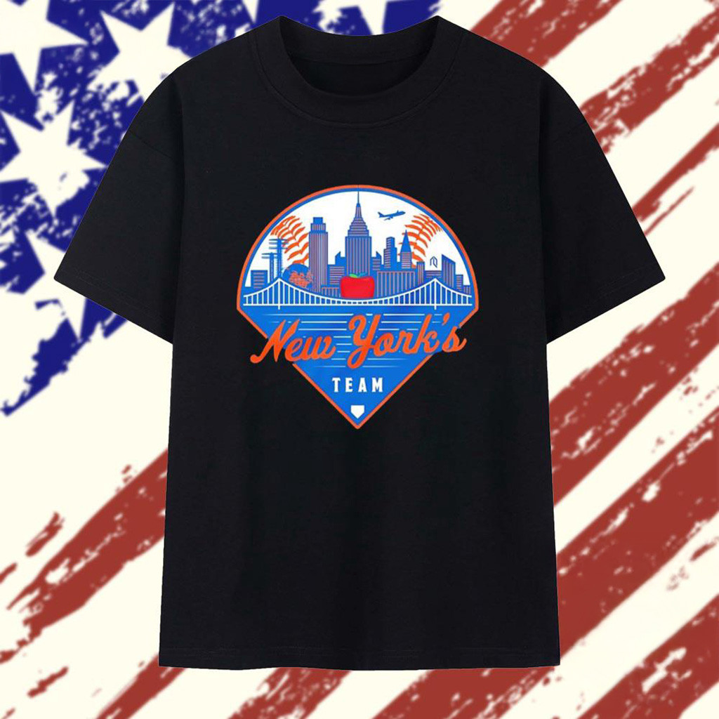 New Yorks Team NY Mets City Skyline T-Shirt Fan Merch Gifts For Husband-1