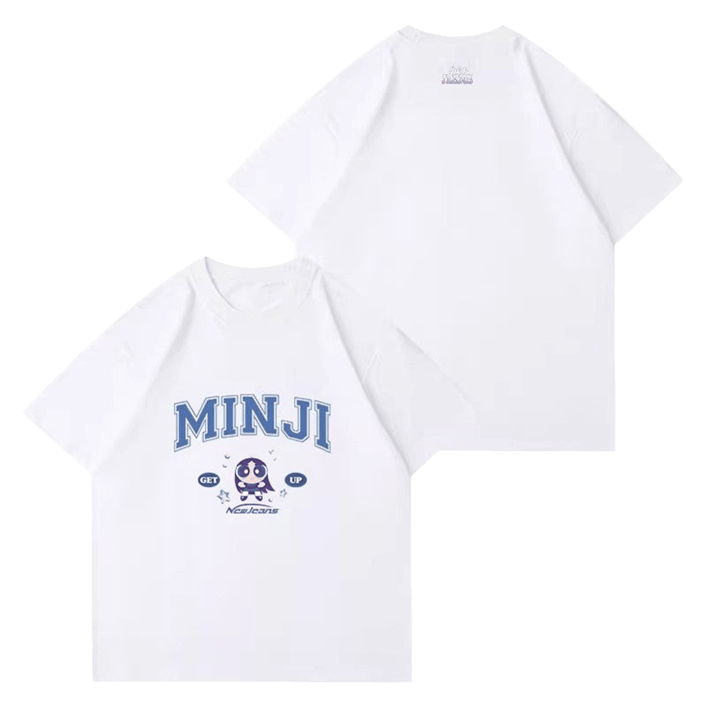 NewJeans Merch Kpop NewJeans GET UP X The Powerpuff Girls Member T-shirt Gifts For Fans-1