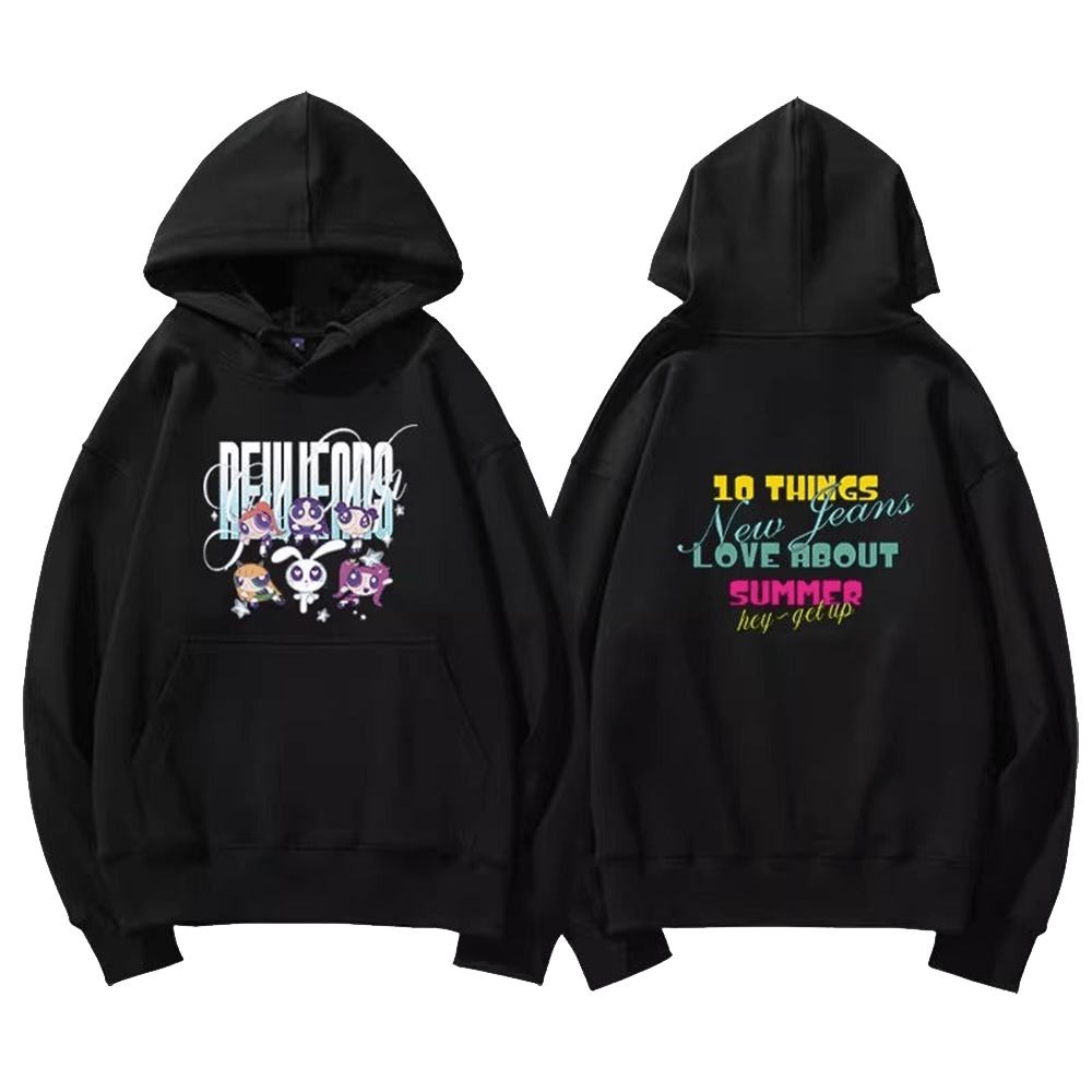 NewJeans Merch Kpop NewJeans GET UP x Powerpuff Girls Hoodie Gifts For Fans-1