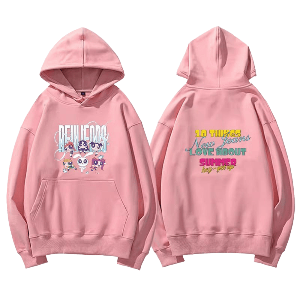 NewJeans Merch Kpop NewJeans GET UP x Powerpuff Girls Hoodie-1