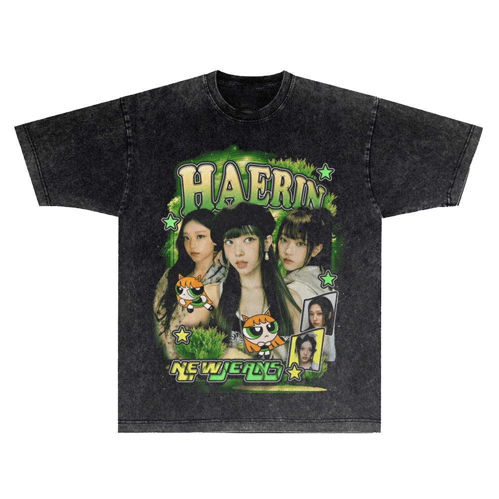 NewJeans Merch Kpop NewJeans Member Band Wash T-Shirt Gifts For Kpop Fans-1 NewJeans Merch Kpop NewJeans Member Band Wash T-Shirt Gifts For Kpop Fans-1