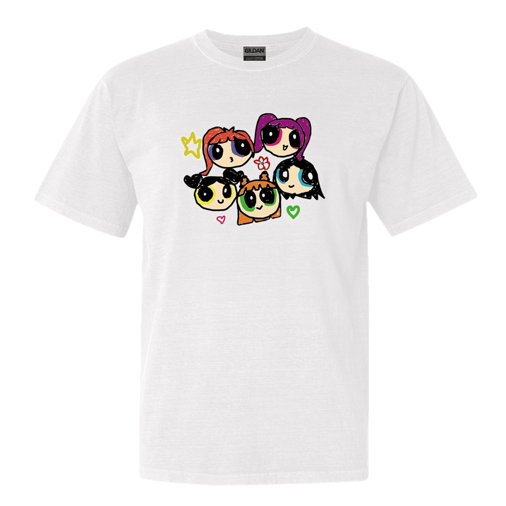 NewJeans Merch Kpop NewJeans SUPER SHY Doodle Member T-Shirt Cute Gifts For Fans-1