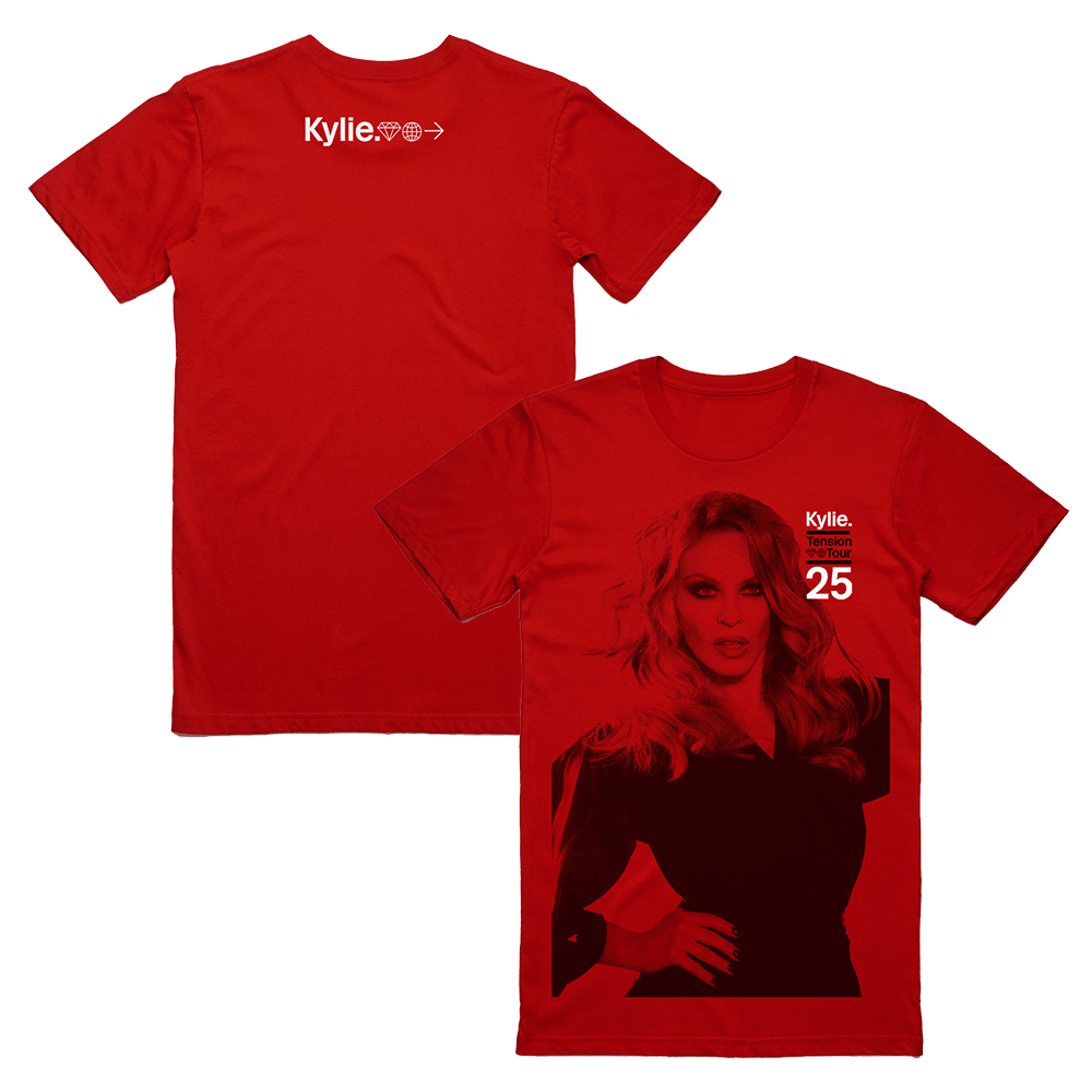 NewJeans Merch Kylie Tension Red Photo T-Shirt Gifts For Music Fans-1