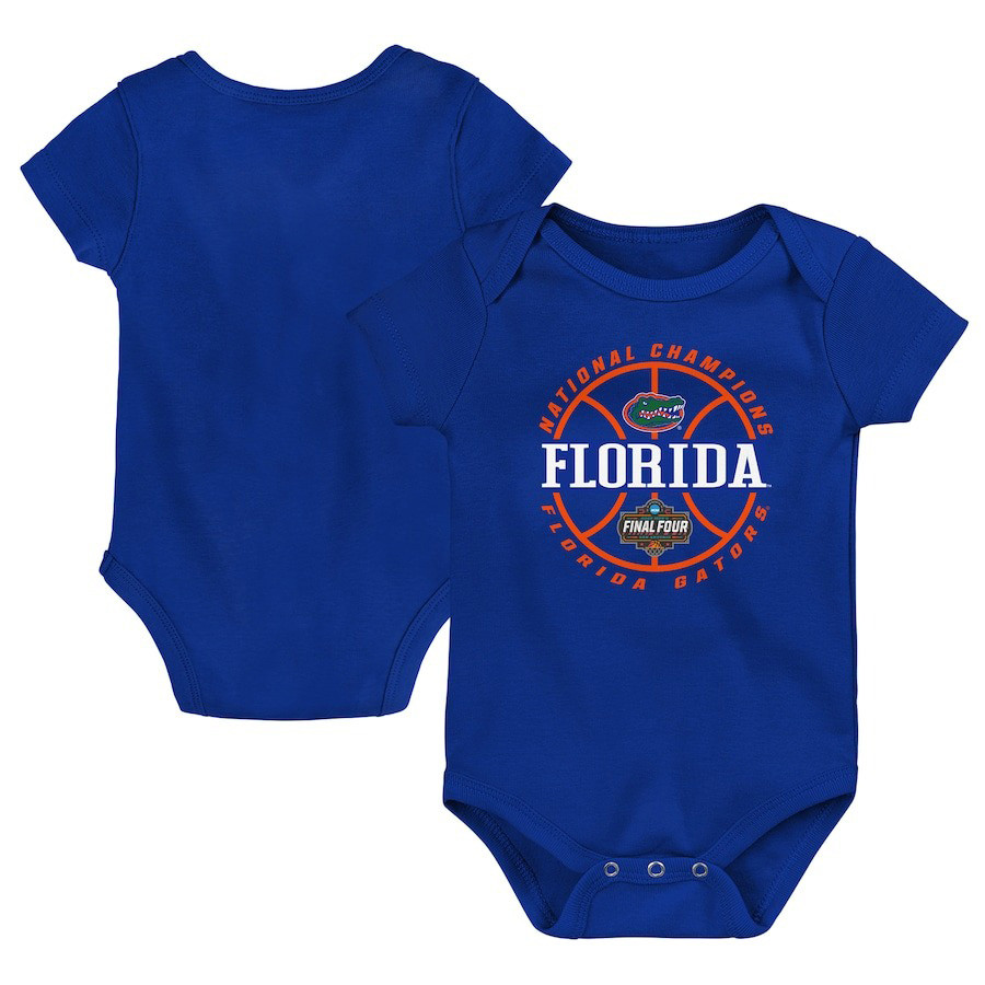 Newborn Royal Florida Gators 2025 NCAA Men's Basketball National Champions Slam Dunk Bodysuit-1