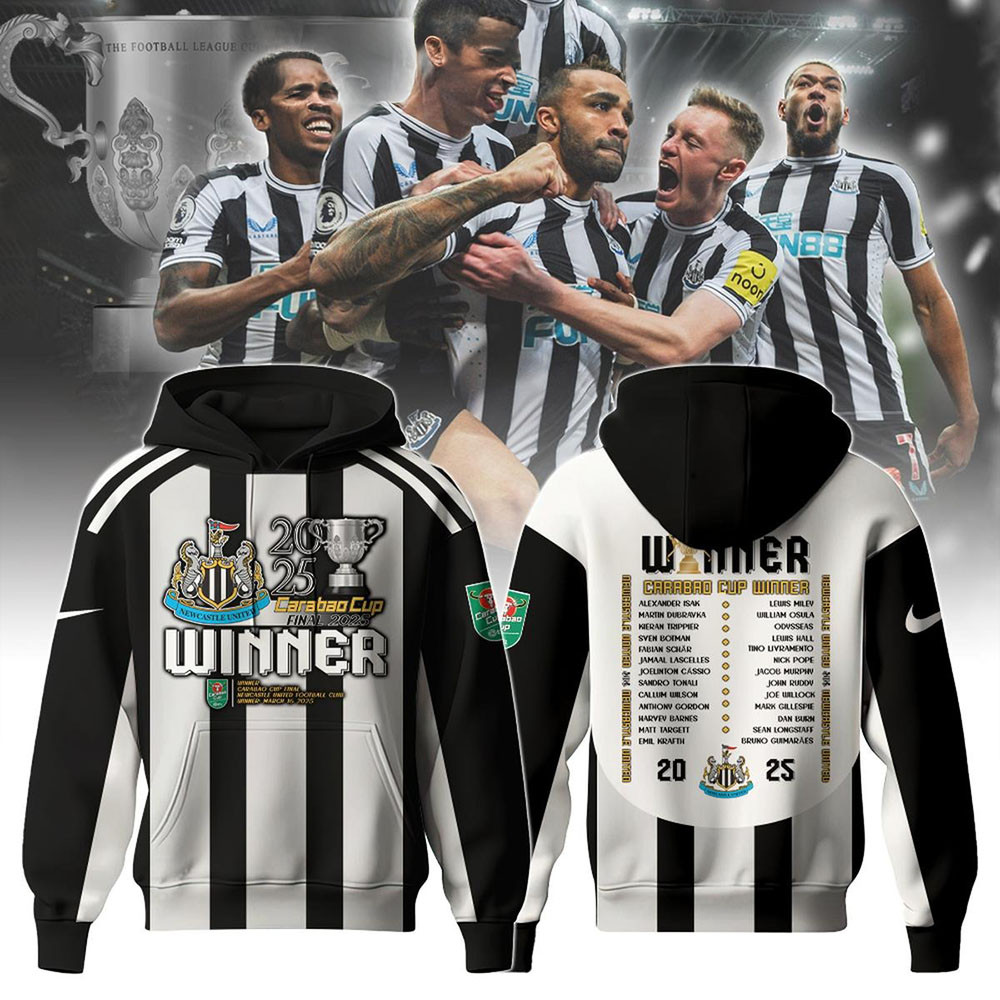 Newcastle United 2025 Carabao Cup Champions Hoodie Best Father's Day Gifts For Husband-1