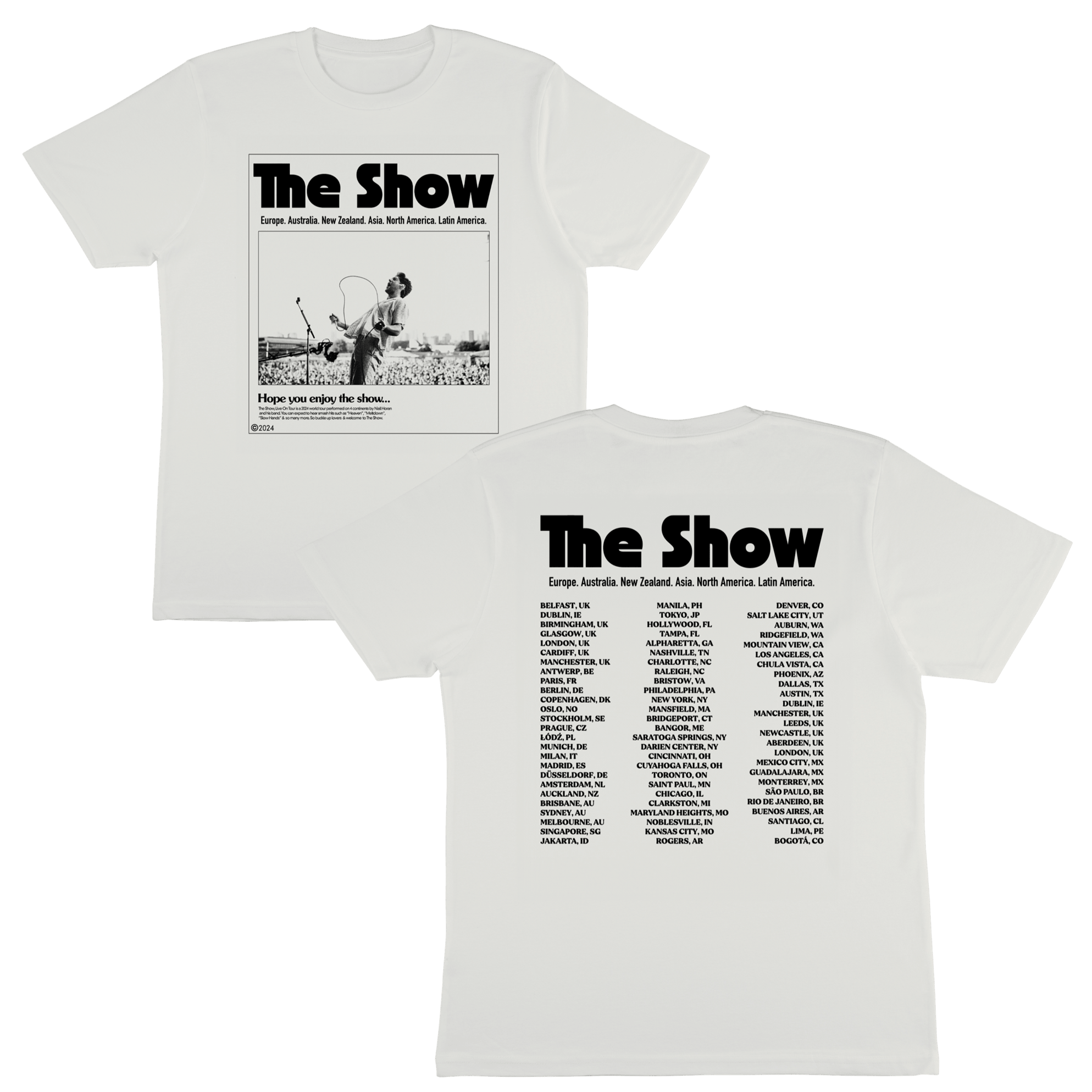 Niall Horan Merch Niall Horan The Show Photo Dates Natural T-Shirt Great Father's Day Gifts-1