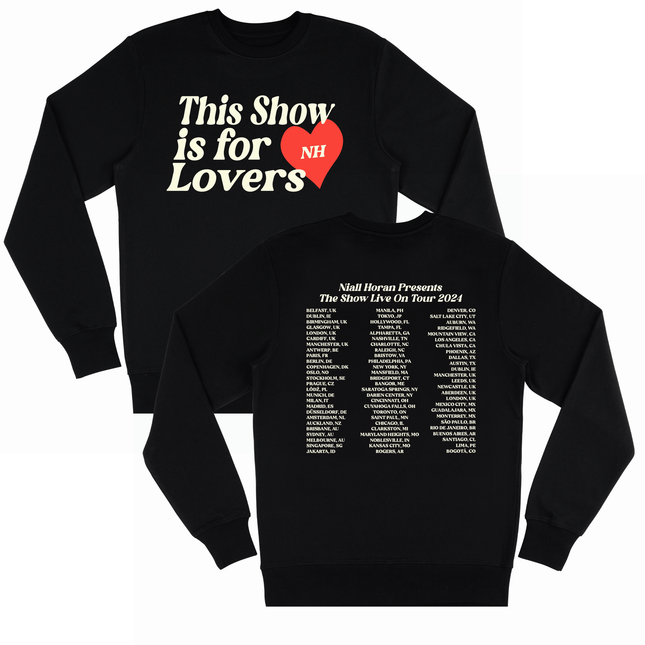 Niall Horan Merch Niall Horan This Show Is For Lovers Black Sweatshirt Gifts For Fans-1