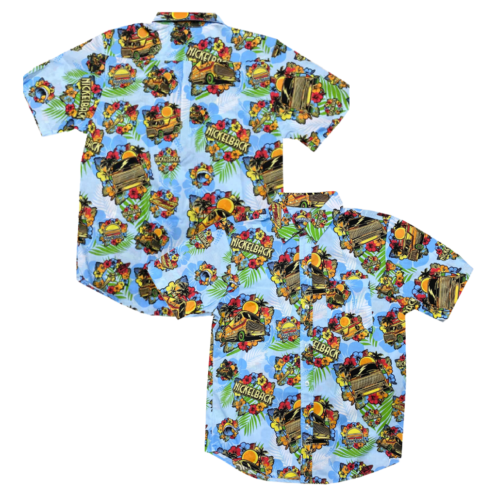Nickelback Merch Nickelback Aloha Button Up Shirt Best Gifts For Boyfriend-1