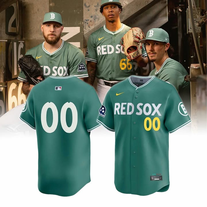 Nike Boston Red Sox Green 2025 City Connect Limited Jersey Fans Boston Red Sox Merch-1
