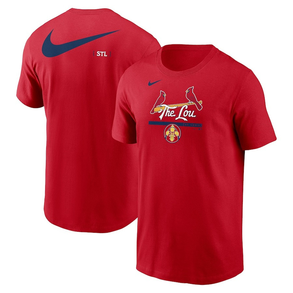 Nike Red St Louis Cardinals 2024 City Connect Speed T-Shirt Cool Gifts For Baseball Lovers-1