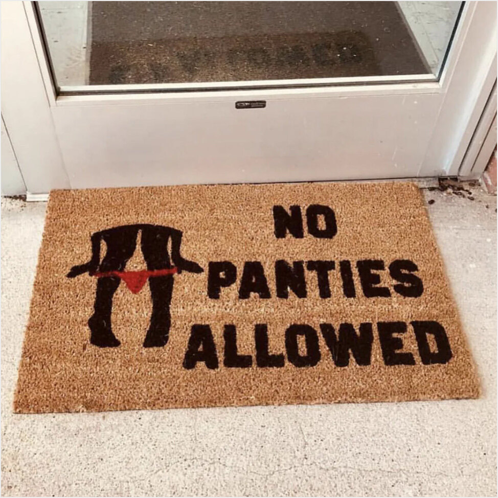 No Panties Allowed Doormat Funny Welcome Interesting Door Mats For Men Guys Gifts For Besties-1