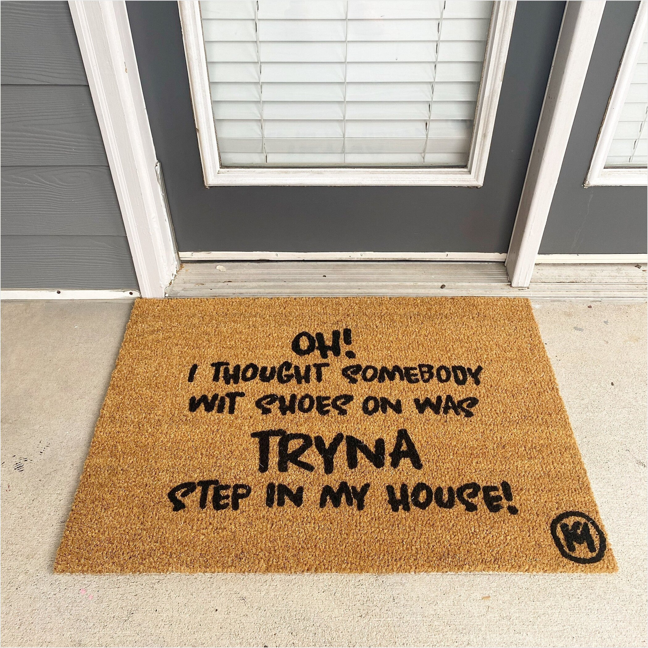 No Shoes Doormat Oh I Thought Somebody Wit Shoes On Was Try In My House Funny Mat Gifts For BFF-1