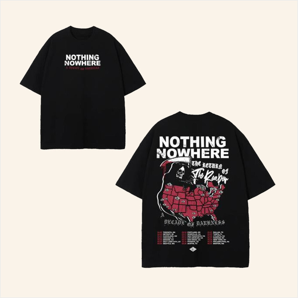 No Thing No Where Merch Nn Spring 25 Tour Shirt Birthday Gifts For Fans Gifts For Sister-1