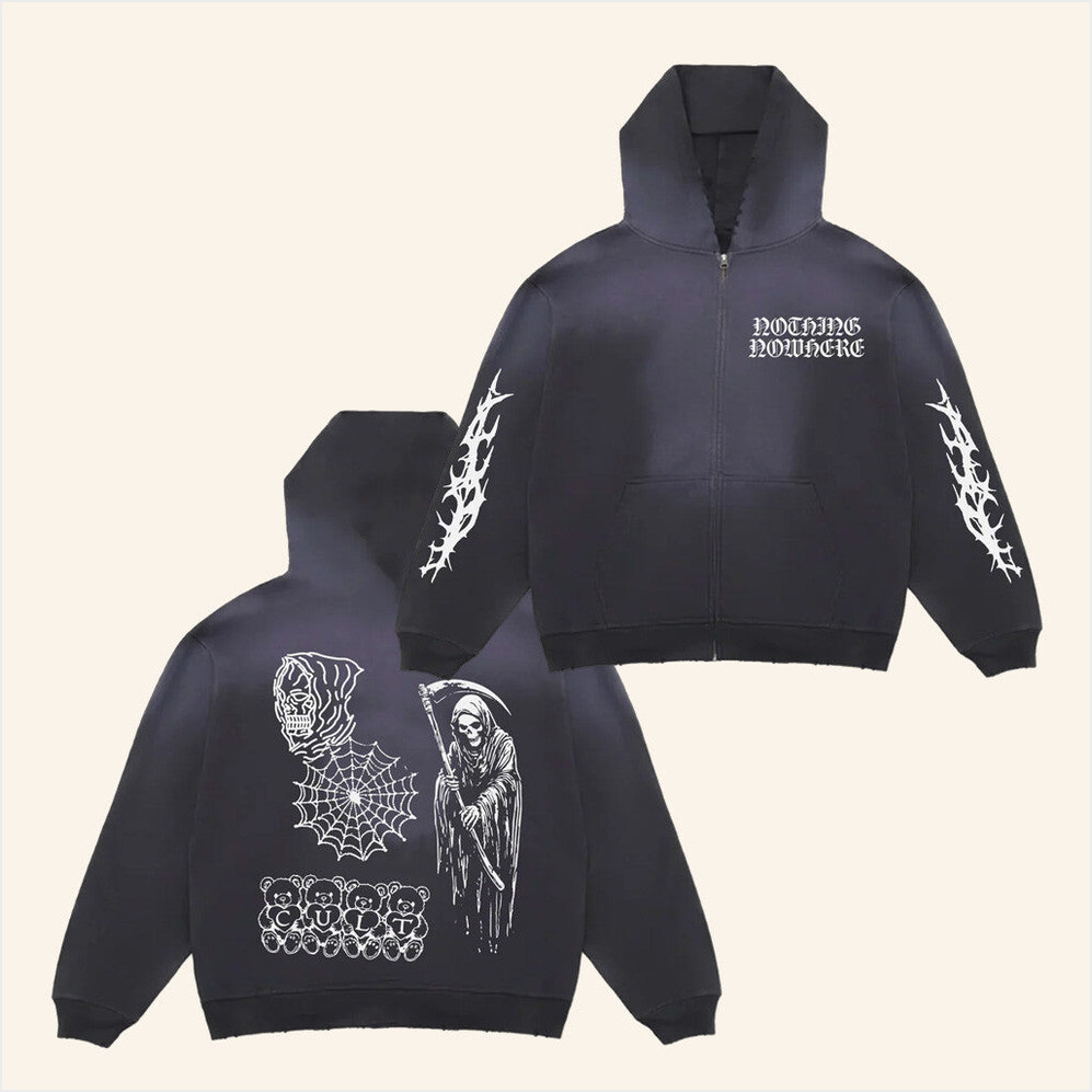 No Thing No Where Potassium Dye Zip Hoodie Birthday Gifts For Girlfriend Gifts For BFF-1