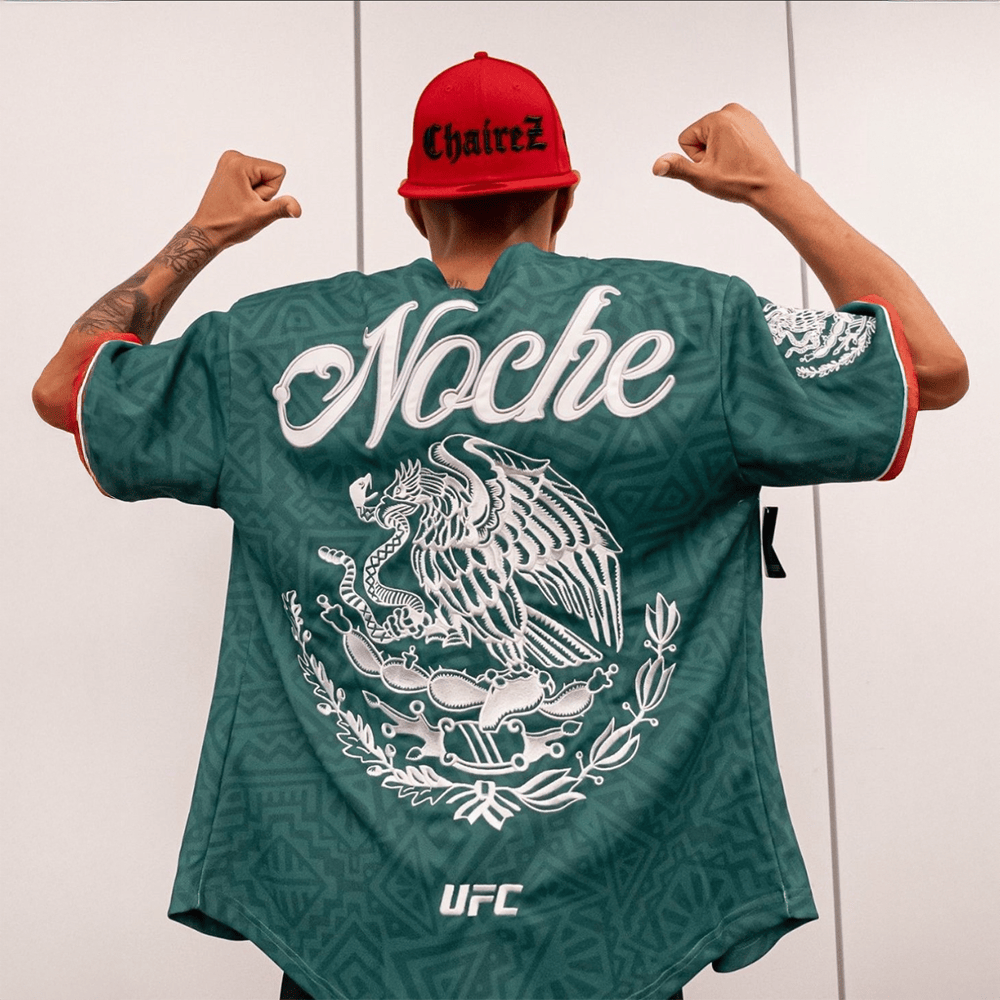 Noche UFC Jersey Green Baseball Jersey Great Father's Day Presents-1