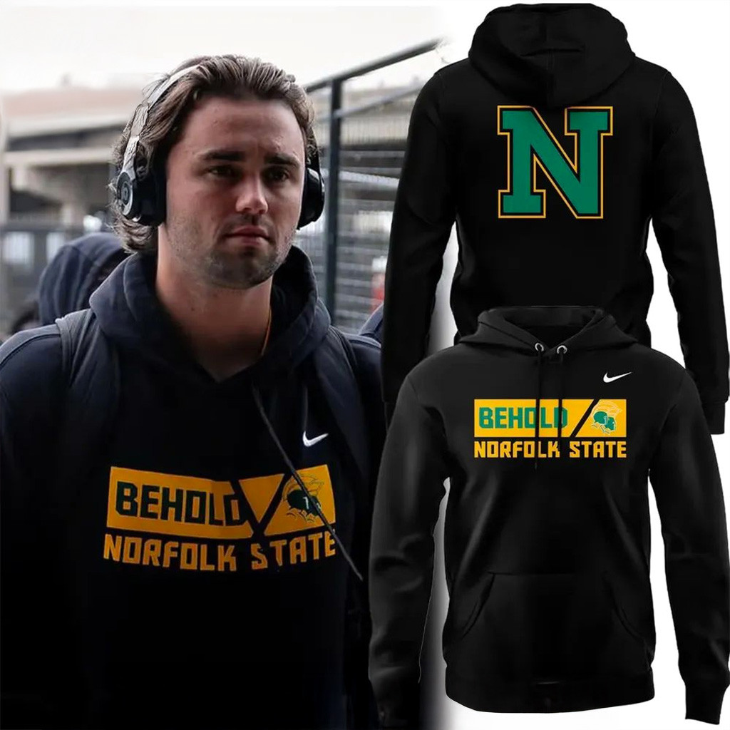 Norfolk State Football Behold The Green And Gold Hoodie Spartans Merch Gifts For Brother-1
