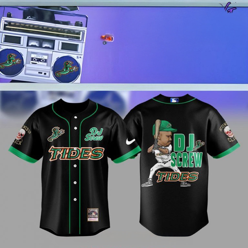 Norfolk Tides DJ Screw Special Baseball Jersey Norfolk Tides Merch Gift Ideas For Fans-1