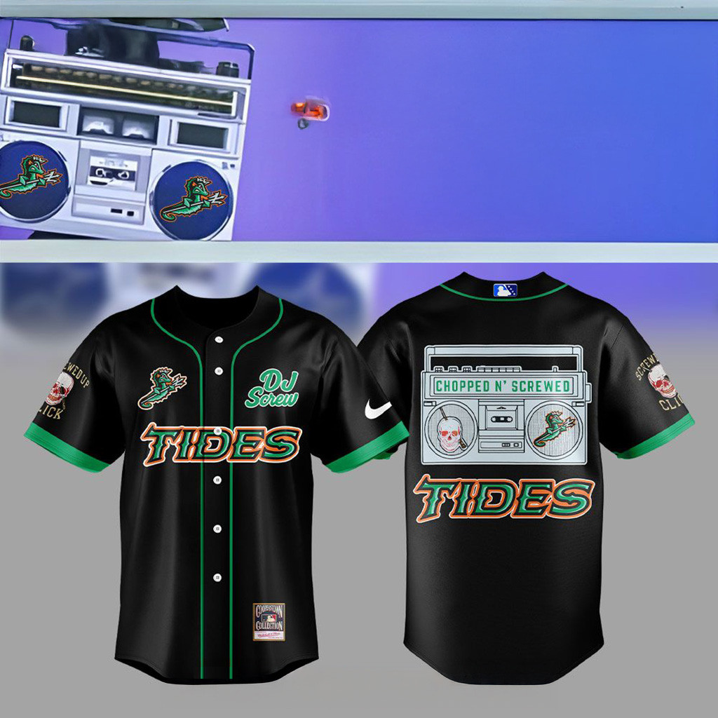 Norfolk Tides X Dj Screw Day 2025 Baseball Jersey Norfolk Tides Merch Presents For Baseball Fans-1