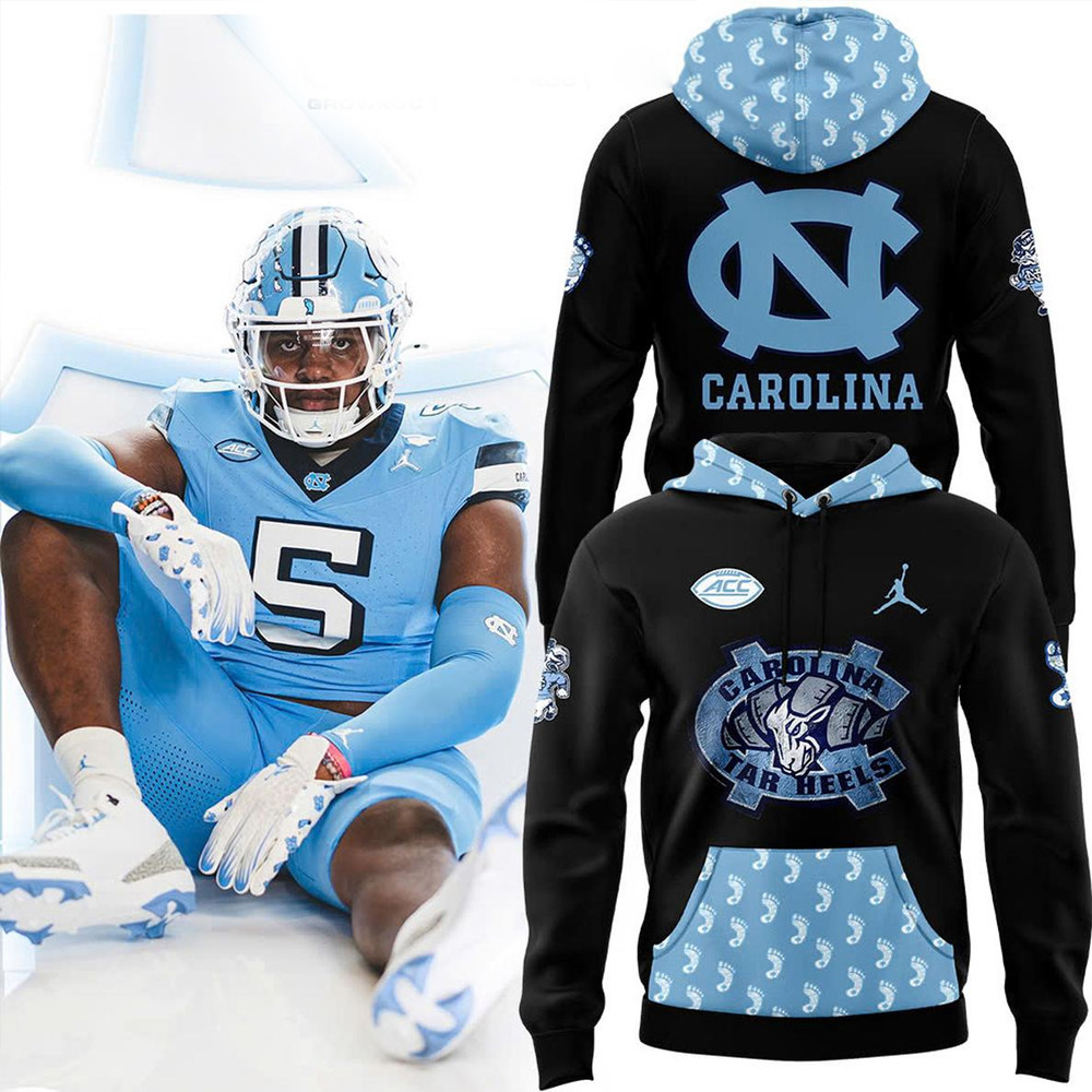 North Carolina Tar Heels Football 2024 Throwback Little Step Hoodie Football Gifts For Men-1