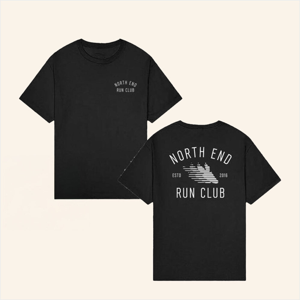 North End Run Club Merch Flight T-Shirt Black Husband Gifts Birthday Gifts For Fans-1