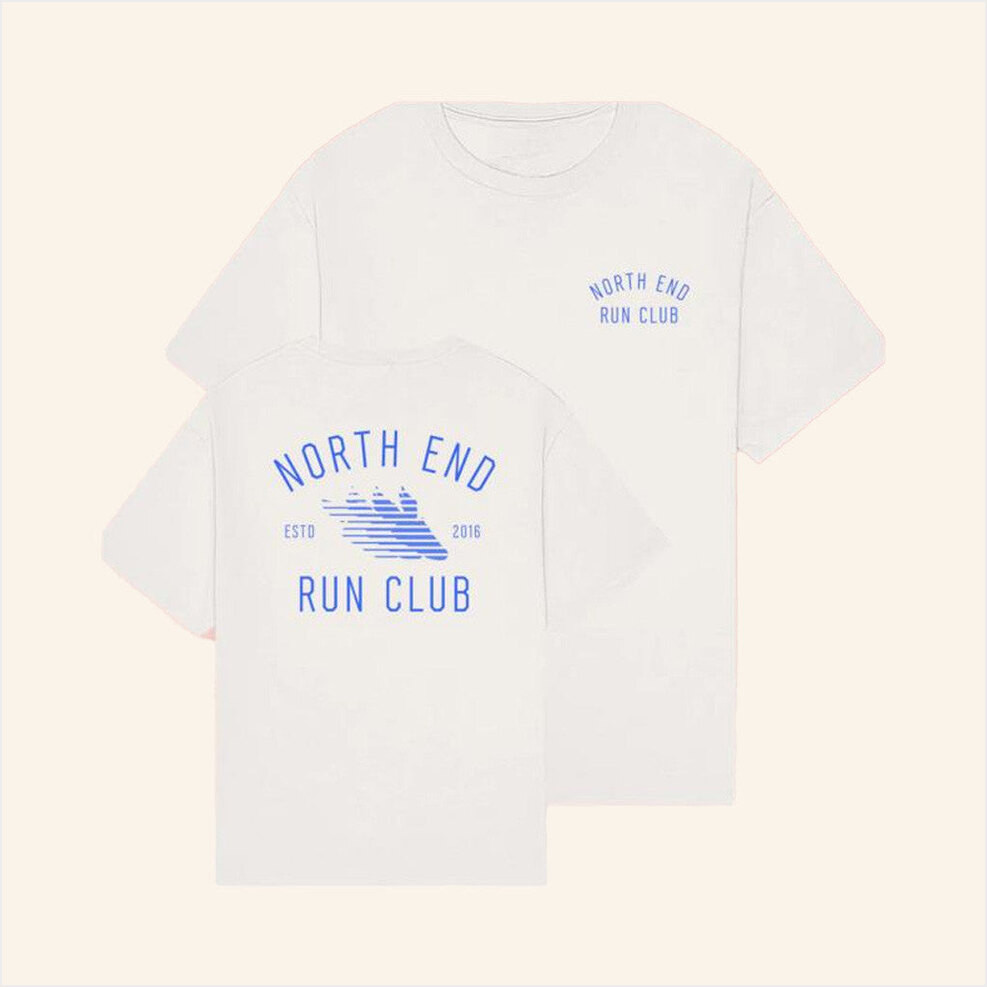 North End Run Club Merch Flight White T-Shirt Gift Ideas For Husband Birthday Gifts For Besties-1