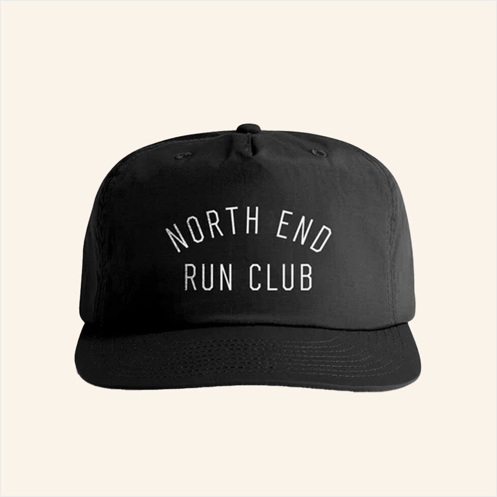 North End Run Club Merch Heritage Nylon Hat Black Him Gifts Birthday Gifts For Besties-1