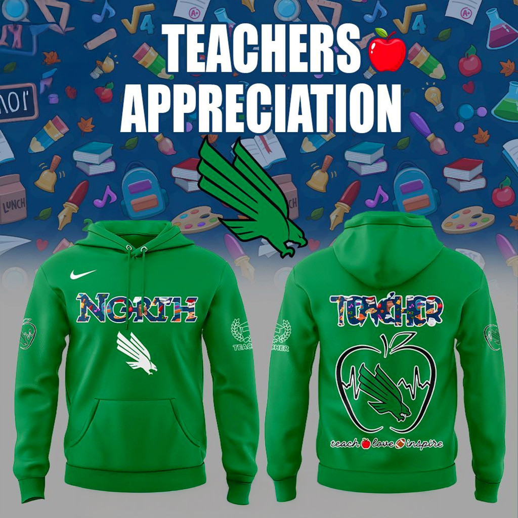 North Texas Mean Green Teachers Appreciation 2025 Hoodie Fan Merch Gifts For Boyfriend-1