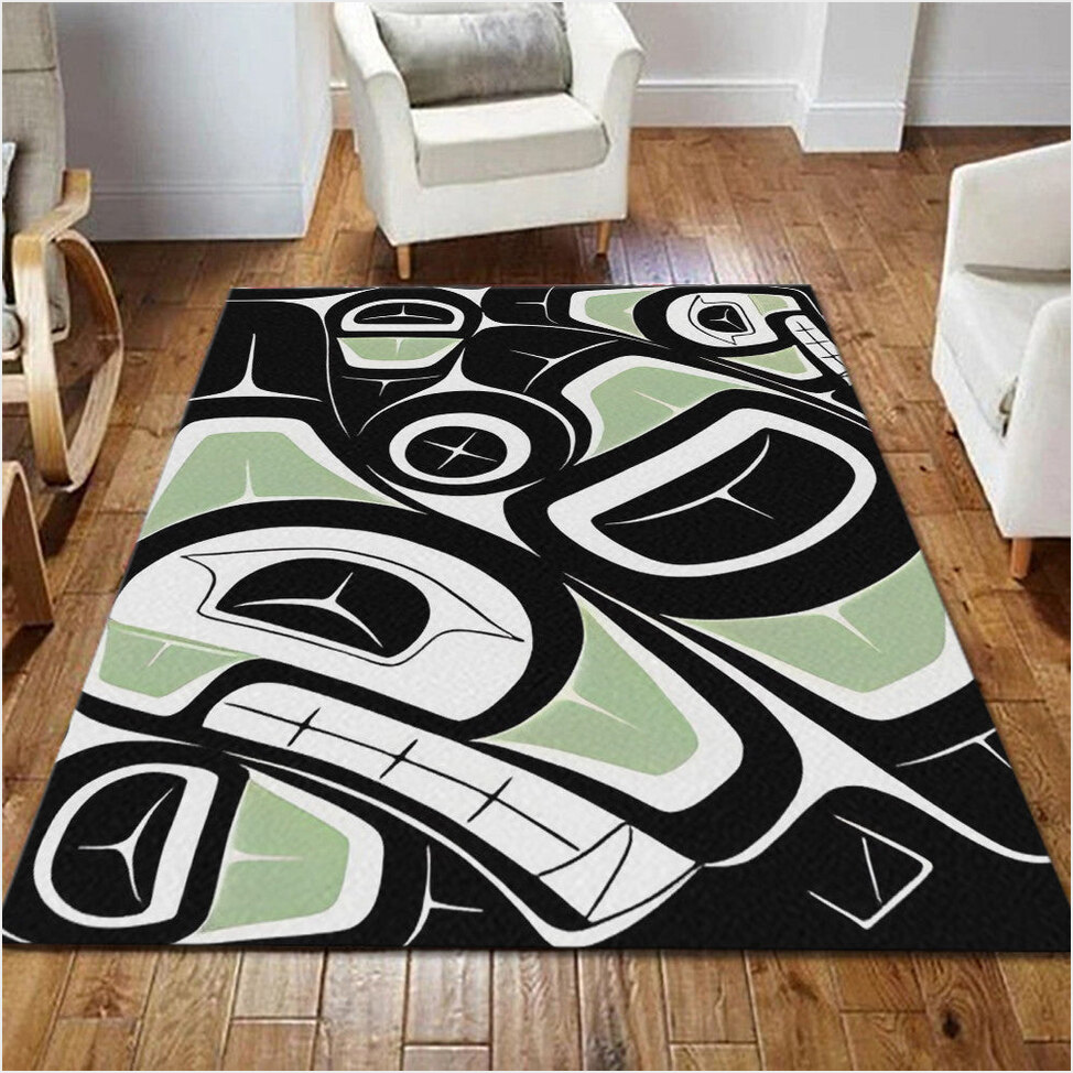 Northwest Coast Style Doormat Haida Art Symbolism Front Door Mat Indoor Birthday Gifts For BFF-1