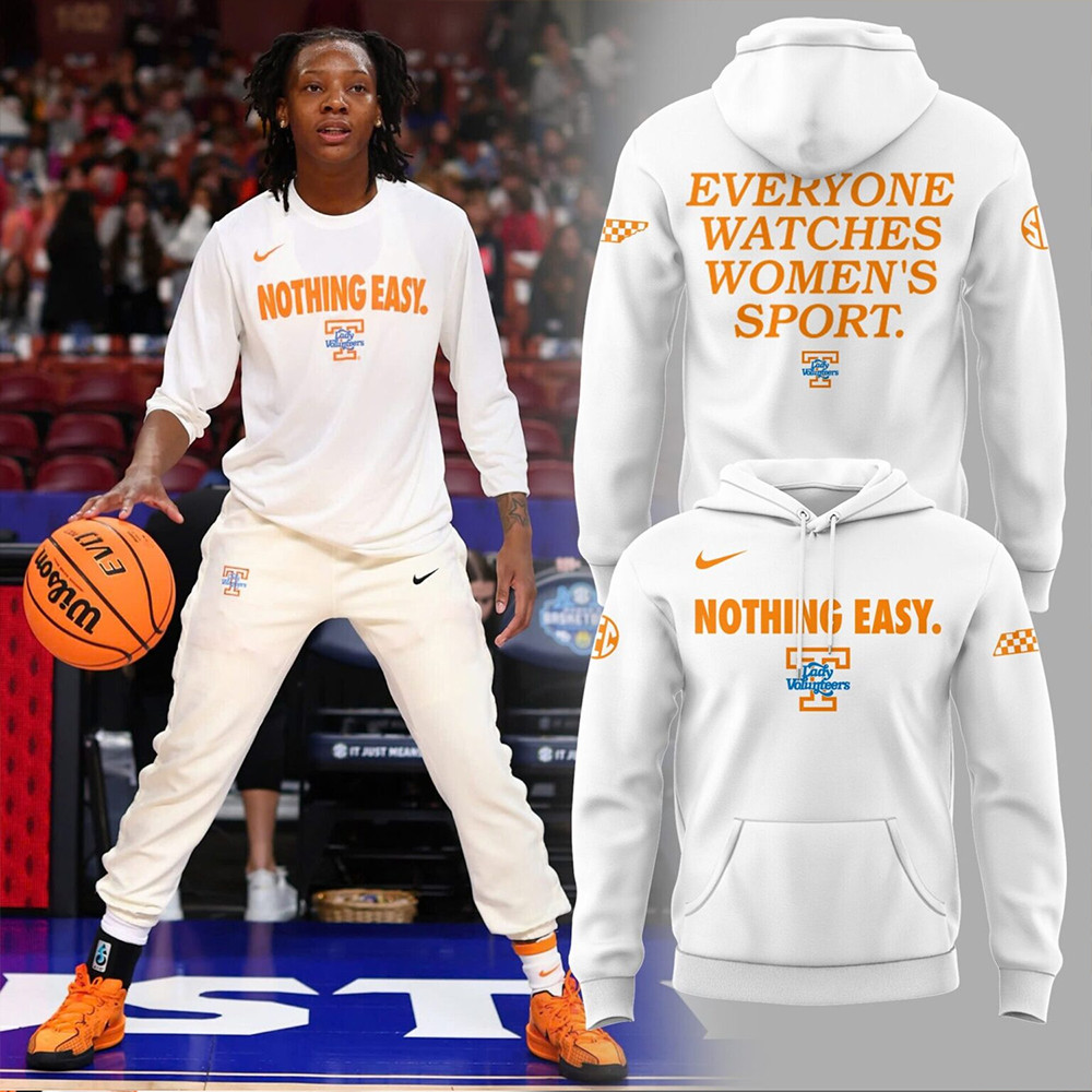 Nothing Easy Lady Vols Basketball Hoodie Gifts For Basketball Fan-1