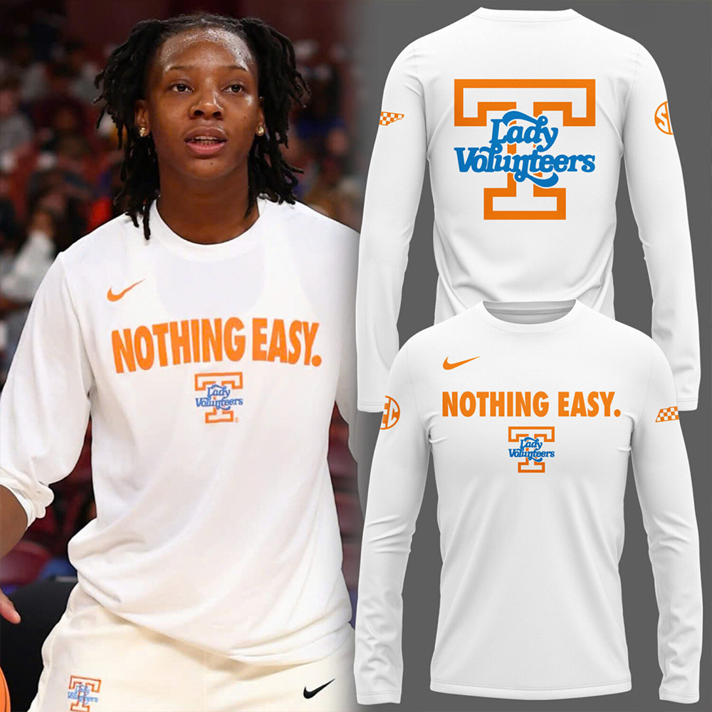 Nothing Easy Lady Vols Basketball Long Sleeve Shirt Gift For Basketball Lover-1